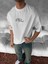 The Movement Oversize Erkek Beyaz T-Shirt 5