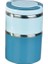 Kulplu Çelik Sefer Tası - Yemek Termosu Saklama Kabı 2 Katlı Mavi 930 Ml. 3