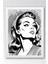 Siyah Beyaz Kadın Portresi Çerçeveli Tablo - Pop Art Poster Tablo 1