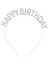 Gümüş Kristal Taşlı Happy Birthday Tacı 1