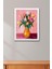 Vazoda Renkli Laleler Çerçeveli Tablo - Pop Art Poster Tablo 4