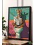 Tuvalette Gazete Okuyan Zürafa Çerçeveli Tablo - Pop Art Poster Tablo 1