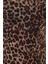 Kadın Desenli Askılı Bodycon Maxi Elbise Brown 5
