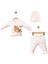 Ayıcık Baskılı 3 Lü Set Kız Bebek Takım 1