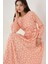Kadın Çiçek Desenli Uzun Kol Örme Modest Elbise Pink 2