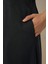 Kadın V -Yaka A-Form Maxi Elbise Black 5