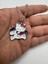 Unicorn Boynuzlu Hello Kitty Desen Kolye – Metal Zincirli Sevimli ve Fantastik Takı 1