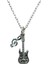 Gitar ve Sol Anahtarı Desen Unisex Kolye – Metal Zincir 1