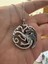 Thrones Targaryen Ejderha Desen Unisex Kolye – Metal Zincirli, Gücün ve Ateşin Sembolü 1