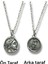 Sezar Desen Roma Para Kolye – Çift Taraflı – 1 Adet – Metal Zincirli Unisex Metal Kolye 1