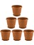 SY-5704 Plastik Ürgüp Tabaklı Saksı Takımı 5 Lt Kahverengi 6 Adet 1