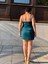 Drapeli Halter Mini Elbise 5