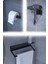 Modern 3’lü Set | Raflı Tuvalet Kağıtlığı, Havlu Askılığı, Rulo Kağıt Havlu Askılığı + Fön Makinesi Tutucu | Paslanmaz, Yüksek Taşıma Kapasiteli 1
