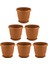 SY-5702 Plastik Ürgüp Tabaklı Saksı Takımı 2,3 Litre Kahverengi 6 Adet 1