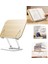 Profesyonel Kitap Okuma Tutucu Ders Çalışma Sunum Standı Kaliteli Karbon Çelik ve Ahşap Malzeme 360 Derece Döner Yüksekliği ve Açısı Ayarlanabilir Tablet Tutucu Kullanım TM13 Açık Kahve 2