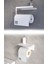 Metal Modern Şık Kağıt Havlu Askılığı ve Tuvalet Kağıtlığı Ikili Set | Paslanmaz, Yüksek Taşıma Kapasiteli, Askı + Raf Kullanım, Uzun Ömürlü 1