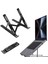 Taşınabilir Laptop Stant Bilgisayar Stant Notebook Stant Tüm Laptoplarla Uyumlu Siyah Bilgisayar Standı Taşınabilir Metal Kaymaz Stant Dizüstü Bilgisayar Stantları Stantı Siyah 1