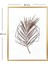 Gold Renk Ahşap Çerçeveli Gold Kabartmalı Palmiye Yaprağı Kanvas Tablo Gold-Beyaz 45X2,5X60 Cm. 2
