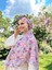 Flora Desen Bambu Eşarp - Mavi - Somon 2