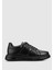 Siyah Deri Erkek Sneaker 1