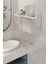 Tek Raflı Beyaz Banyo Rafı | Beyaz Profil | Havluluk | 40X20 Ebatında Ahşap 2