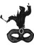 Tüylü Parti Maskesi Payet Pullu Maske Balo Parti Kostüm Aksesuarı Siyah 2