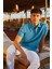ALTINYILDIZ CLASSICS Erkek Turkuaz %100 Pamuk Kıvrılmaz Polo Yaka Slim Fit Dar Kesim Tişört 3