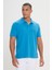 ALTINYILDIZ CLASSICS Erkek Turkuaz %100 Pamuk Kıvrılmaz Polo Yaka Slim Fit Dar Kesim Tişört 4