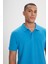 ALTINYILDIZ CLASSICS Erkek Turkuaz %100 Pamuk Kıvrılmaz Polo Yaka Slim Fit Dar Kesim Tişört 8