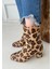 Birta Leopar Cilt Streç Topuklu Bot 7