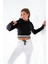 Kadın Kapüşonlu Crop Sweatshirt 1