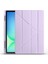 Galaxy Uyumlu Tab S10 Fe Plus Kılıf Zore Tri Folding Kalem Bölmeli Standlı Kılıf-Lila 1