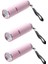 3x Dış Mekan Mini Pembe Kauçuk Kaplamalı 9-Led El Feneri (Yurt Dışından) 3