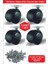 40 mm Oynar Siyah Vidalı Mobilya Tekerleği 40 mm | Dolap, Sehpa, Masa Ayağı Tekeri 4’lü Set 1