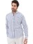 Erkek Regularfit Nakışlı Çizgili %100 Pamuk Gömlek 5