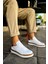 CH979 - Santoni Gbt Spor Erkek Ayakkabı Beyaz/taba 3