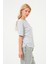 Kadın Çizgili Tişört Oversize T-Shirt 4