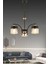ESSLİGHT PELİN 3 LÜ SARKIT AVİZE BAL SİYAH CAMLI MODERN DEKORATİF AYDINLATMA 1