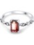 0.88 Karat Pırlanta Rhodolite Yüzük, Gerçek Pırlanta, Sertifikalı Mücevher 1