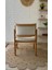 Concept Istanbul Sandalye Teddy Krem Kumaş Naturel Ahşap Sandalye 5