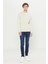 Erkek Bej Standart Fit Normal Kesim Içi Polarlı 3 Iplik Kolej Yaka Pamuklu Sweatshirt Ceket 2