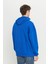Erkek Mavi Oversize Fit Bol Kesim Kapüşonlu Içi Polarlı 3 Iplik Pamuklu Sweatshirt 5