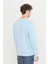 Erkek Açık Mavi Standart Fit Normal Kesim Içi Polarlı 3 Iplik Bisiklet Yaka Pamuklu Sweatshirt 5