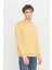 Erkek Hardal Standart Fit Normal Kesim Içi Polarlı 3 Iplik Bisiklet Yaka Pamuklu Sweatshirt 3
