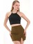 Kadın Siyah Sırtı Açık Crop Top BLZ-00254 3