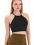 Kadın Siyah Sırtı Açık Crop Top BLZ-00254 4