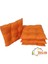 4 Adet Turuncu Pofidik Su ve Leke Itici Bağcıklı Sandalye Minderi 40X40 cm 5