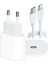 iPhone Uyumlu 20W USB C Hızlı Şarj Adaptörü + USB C Şarj Kablosu 1