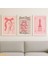 Pink Reverie – 3’lü Çerçeveli Tablo Seti 2