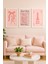 Pink Reverie – 3’lü Çerçeveli Tablo Seti 5